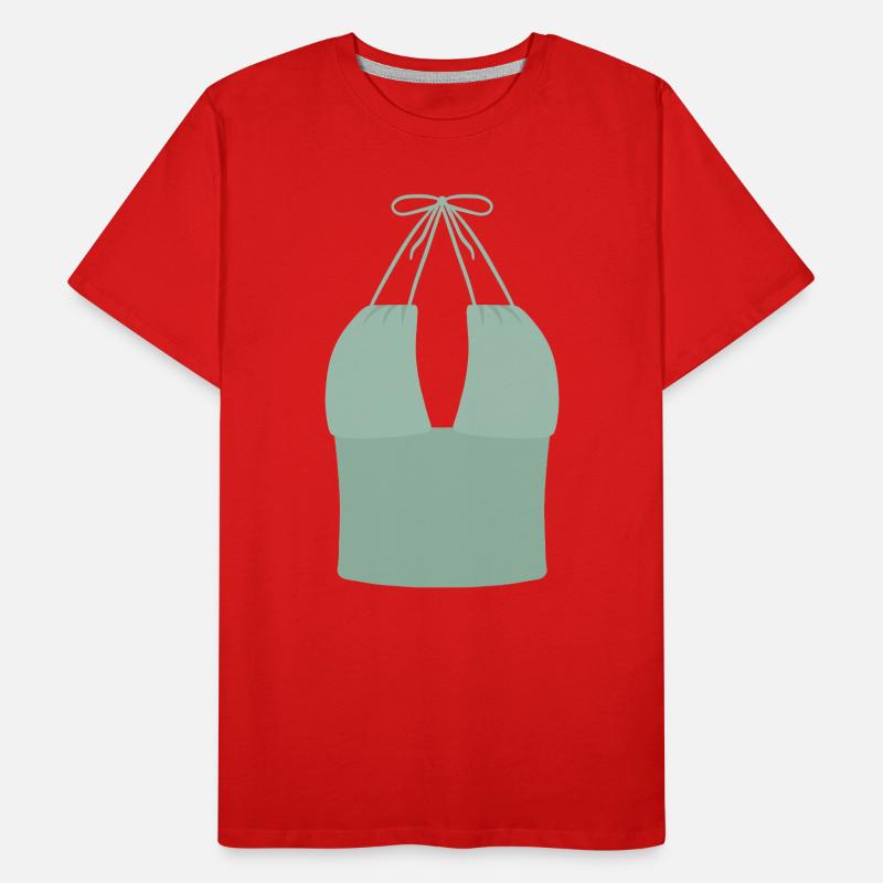Mint Halter Bikini Top Men's Premium Organic T-Shirt