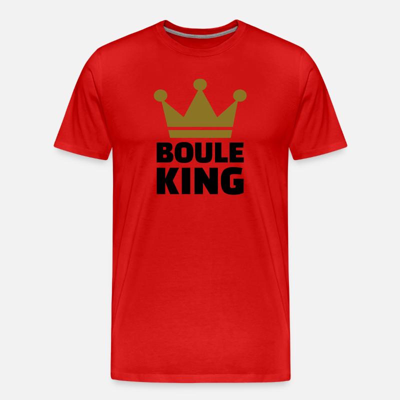 Boule King - Männer Premium Bio T-Shirt - Rot
