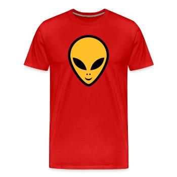alien - Männer Premium Bio T-Shirt - Rot - Vorne - Damien (186cm)