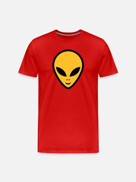 alien - Men's Premium Organic T-Shirt - red