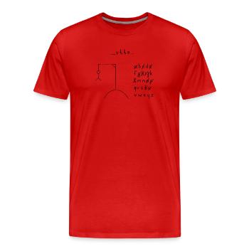 Pendu utte - T-shirt bio Premium Homme - rouge - Devant - Damien (186cm)