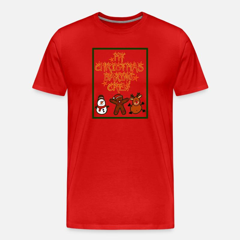 My christmax baking crew - Männer Premium Bio T-Shirt - Rot