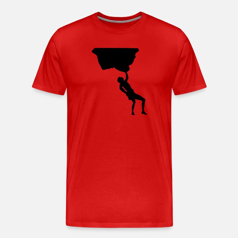 Freeclimbing - Freiklettern - Männer Premium Bio T-Shirt - Rot