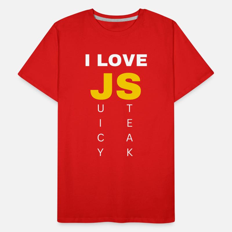 JavaScript web developer funny programming Men's Premium Organic T-Shirt