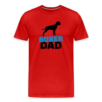 Boxer Dad - T-shirt bio Premium Homme - rouge - Devant - Damien (186cm)