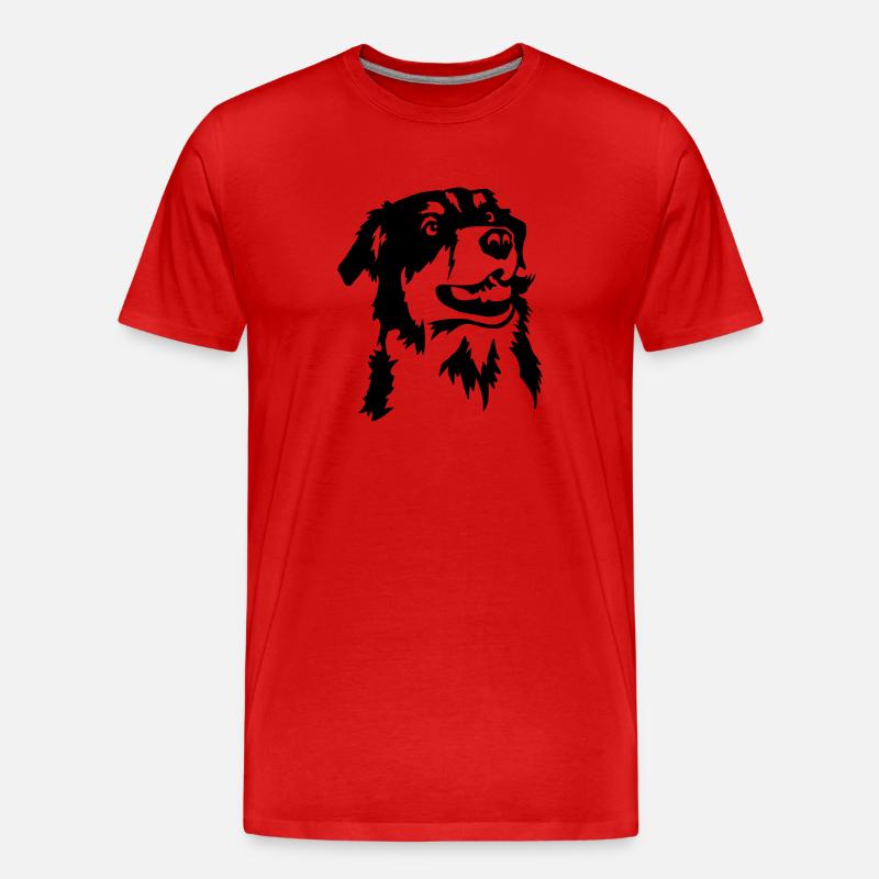 Australian shepherd - Männer Premium Bio T-Shirt - Rot