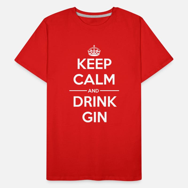 Drinks Keep calm Gin Männer Premium Bio T-Shirt