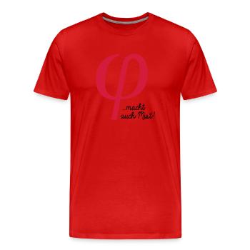 klein phi macht auch Mist - T-shirt bio Premium Homme - rouge - Devant - Damien (186cm)