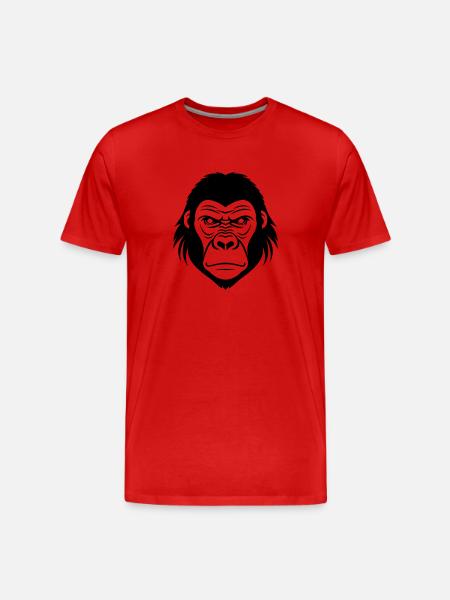 Gorilla - Men's Premium Organic T-Shirt - red