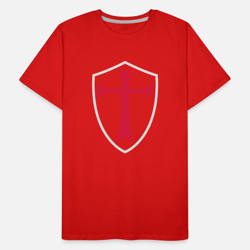 Knights Templar Shield Men's Premium Organic T-Shirt