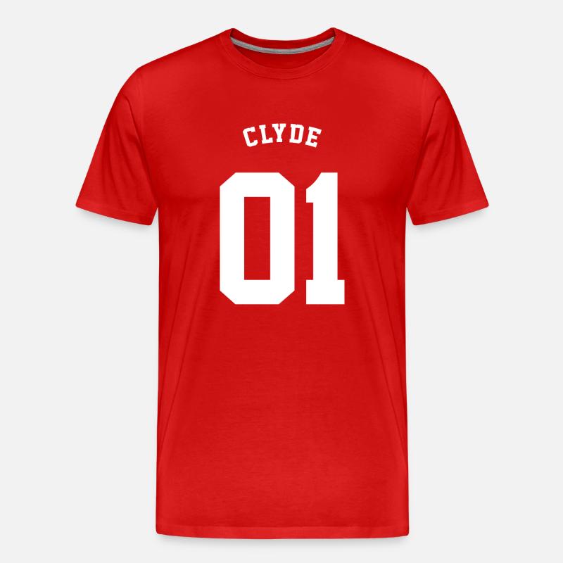 CLYDE - Männer Premium Bio T-Shirt - Rot