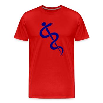 doc93 - T-shirt bio Premium Homme - rouge - Devant - Damien (186cm)