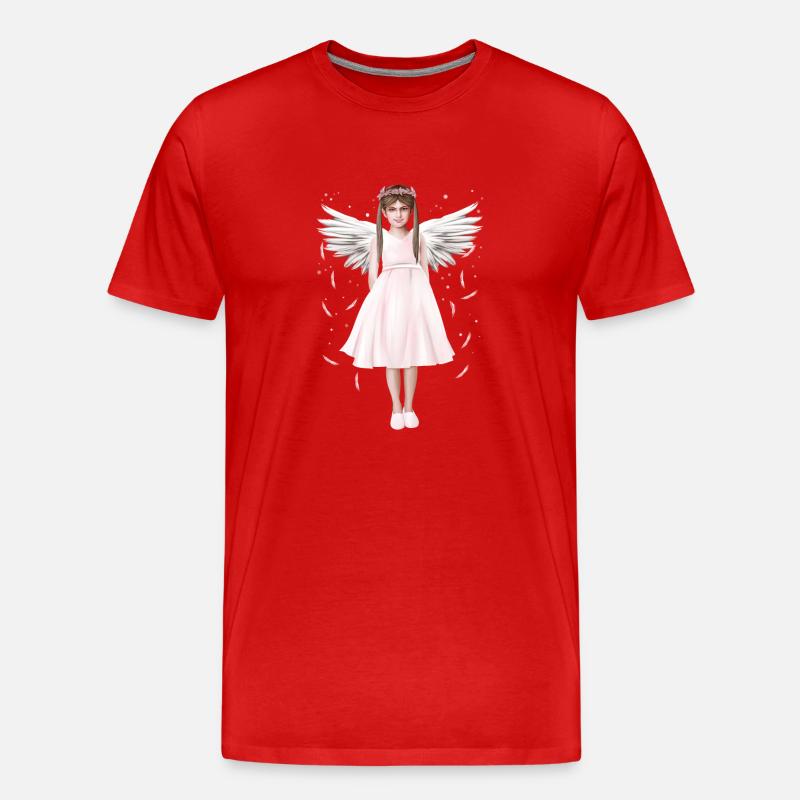 Engel oder (B)Engel - Männer Premium Bio T-Shirt - Rot