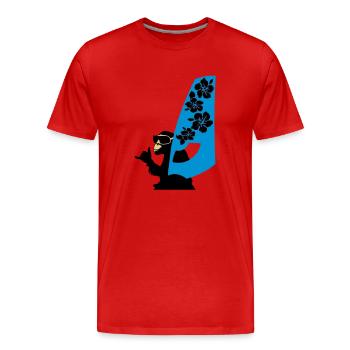 planche à voile - T-shirt bio Premium Homme - rouge - Devant - Damien (186cm)