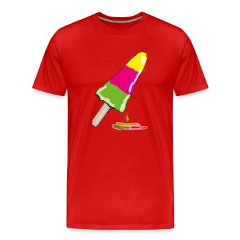 Glace sur la tige - T-shirt bio Premium Homme - rouge - Devant - Damien (186cm)