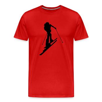 powder snow - Men's Premium Organic T-Shirt - red - Front - Damien (186cm)
