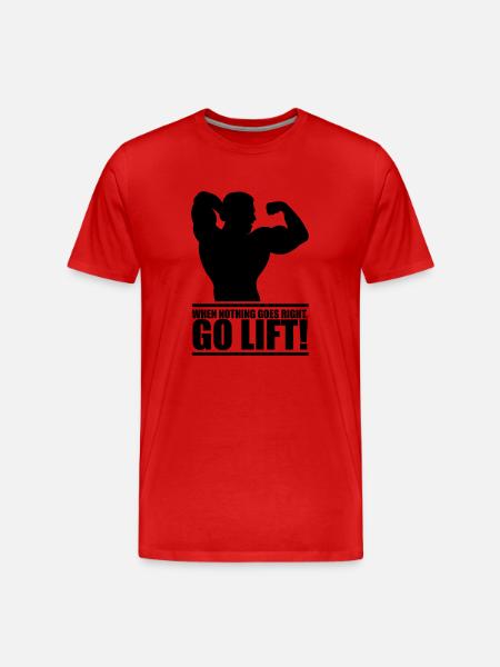 go_lift - Men's Premium Organic T-Shirt - red