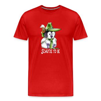 Schütze to be - Männer Premium Bio T-Shirt - Rot - Vorne - Damien (186cm)