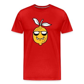 Conception fraîche de citron - T-shirt bio Premium Homme - rouge - Devant - Damien (186cm)