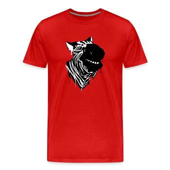 Zèbre - T-shirt bio Premium Homme - rouge - Devant - Damien (186cm)