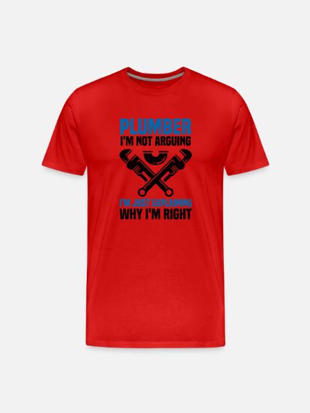 Plumber - Men's Premium Organic T-Shirt - red