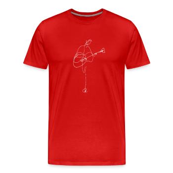 Guitare - T-shirt bio Premium Homme - rouge - Devant - Damien (186cm)