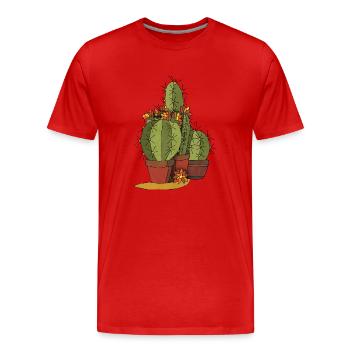 Fleur - T-shirt bio Premium Homme - rouge - Devant - Damien (186cm)