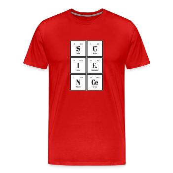 Science | Periodic Table of Elements - Men's Premium Organic T-Shirt - red - Front - Damien (186cm)