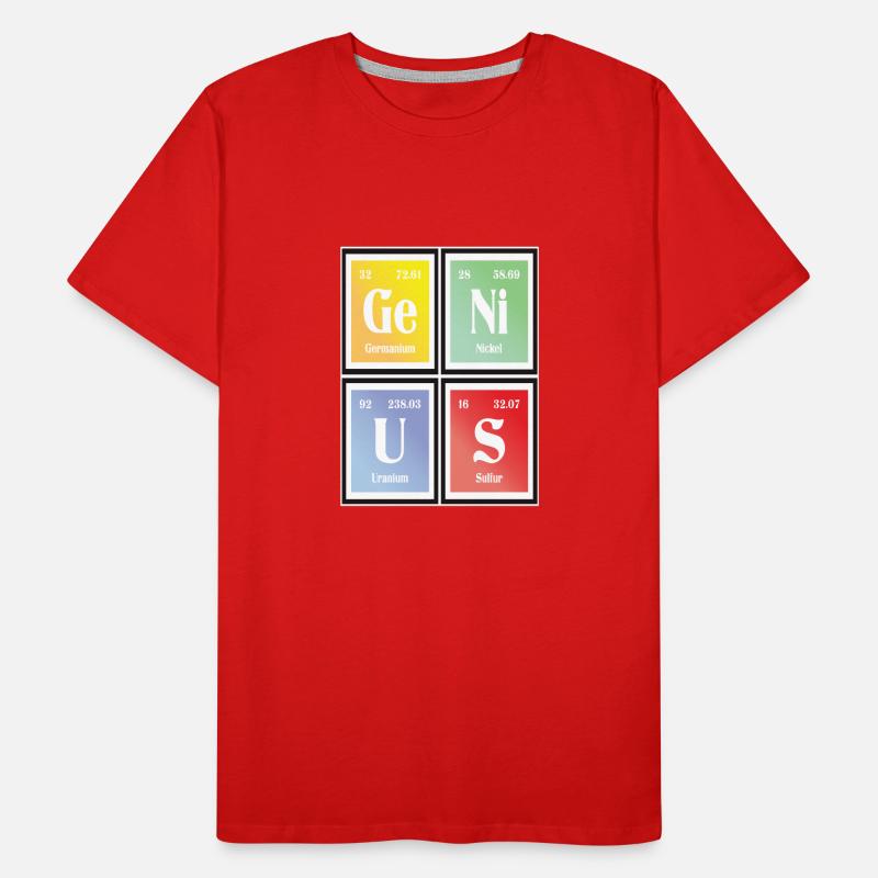 Genius | Periodensystem der Elemente Männer Premium Bio T-Shirt