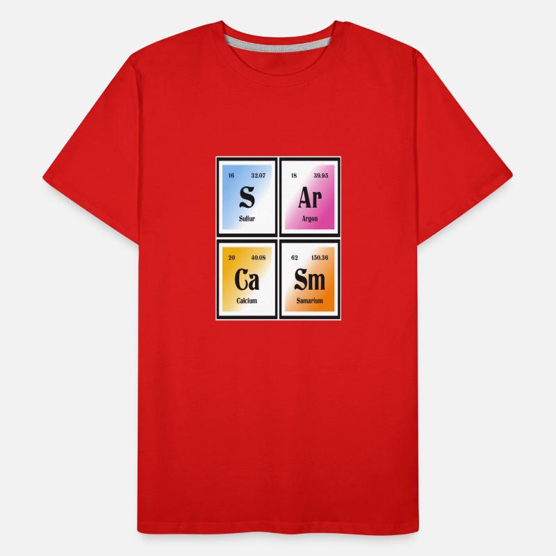 Sarkasmus | Periodensystem der Elemente Männer Premium Bio T-Shirt