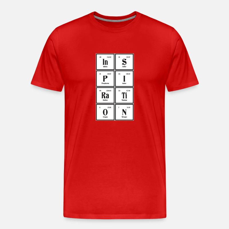 Inspiration | Periodensystem der Elemente - Männer Premium Bio T-Shirt - Rot