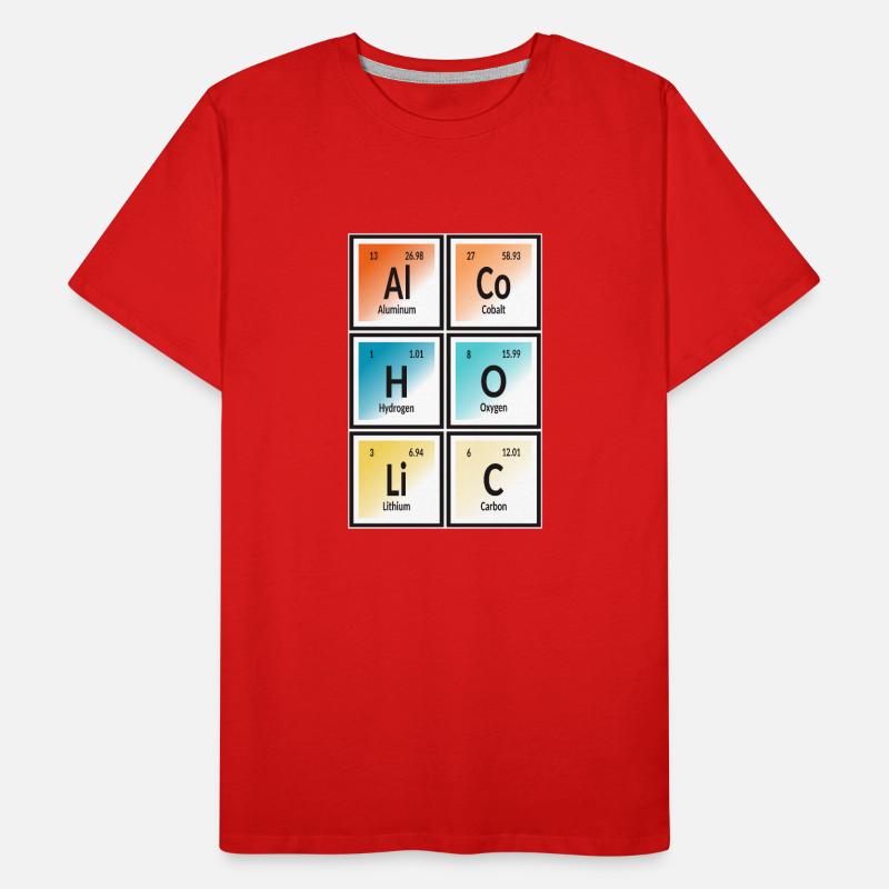 Alkoholisch - Periodensystem der Elemente Männer Premium Bio T-Shirt