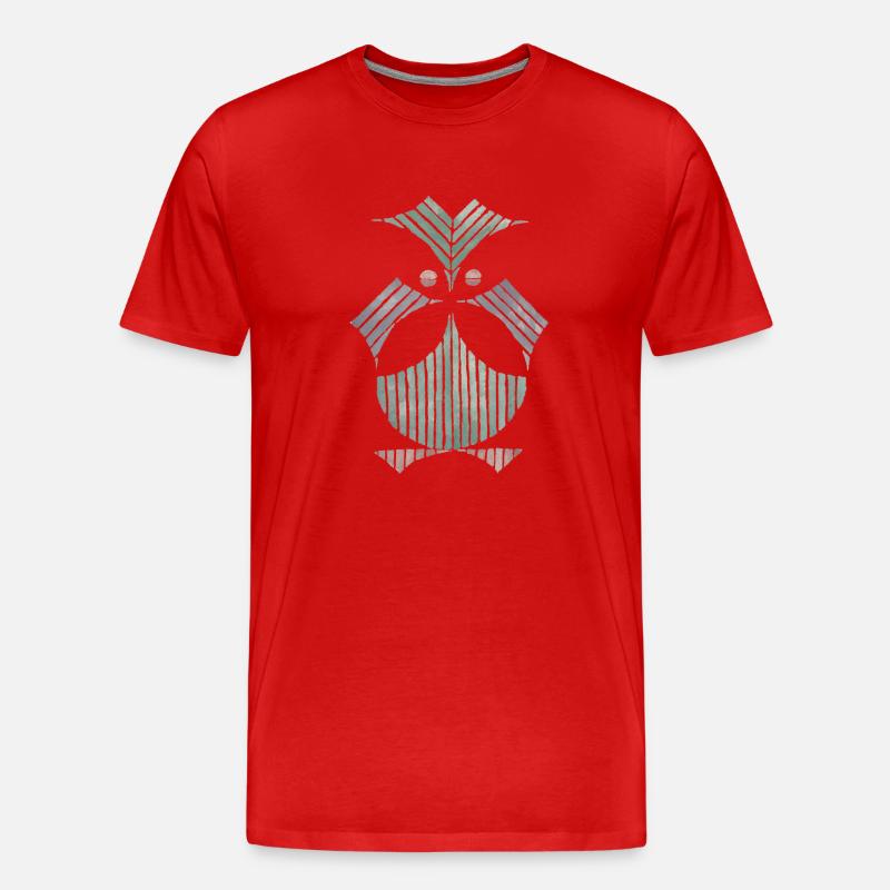 Eule Anima #3 - Männer Premium Bio T-Shirt - Rot