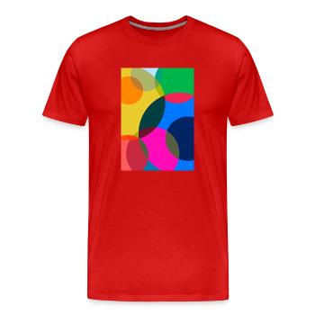 Abstrakte Malerei - Männer Premium Bio T-Shirt - Rot - Vorne - Damien (186cm)