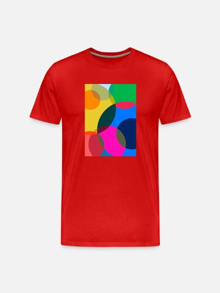 Abstract Painting - Men's Premium Organic T-Shirt - red