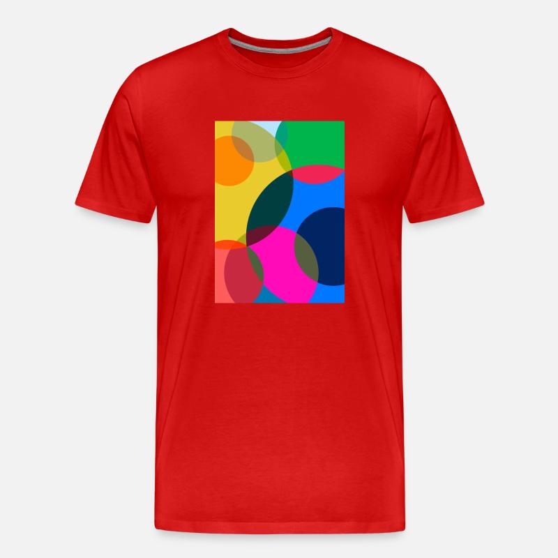 Abstrakte Malerei - Männer Premium Bio T-Shirt - Rot