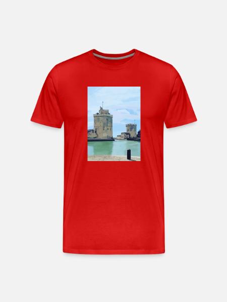 Design of la rochelle - Men's Premium Organic T-Shirt - red