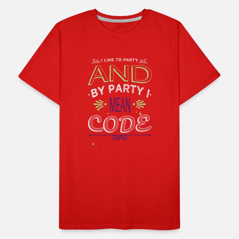 Programming Computer Scientist Happy Men's Premium Organic T-Shirt
