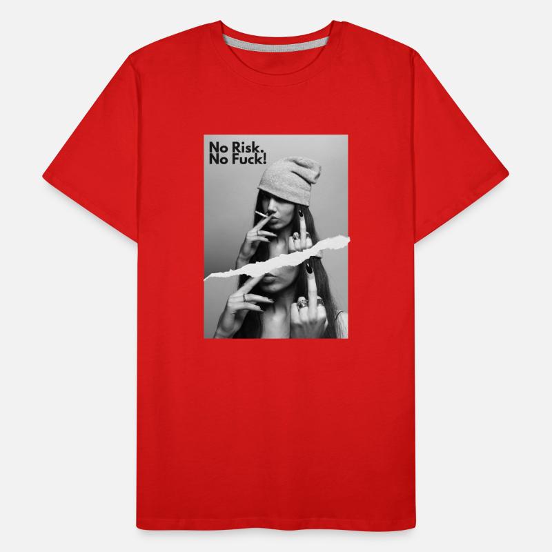 NRNF Statement Middlefinger Provokant Männer Premium Bio T-Shirt