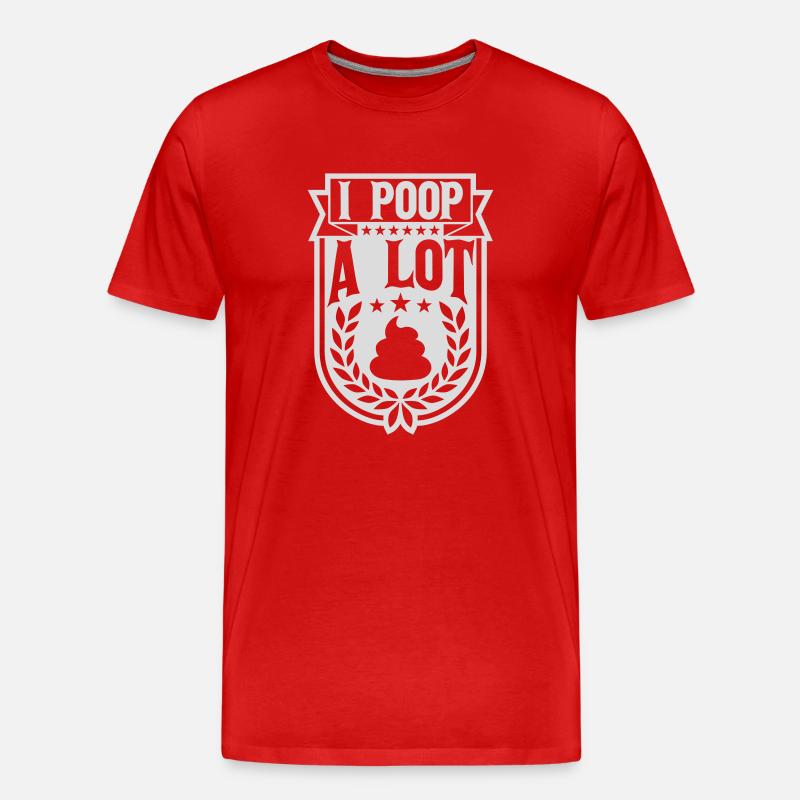 Je fais beaucoup caca - T-shirt bio Premium Homme - rouge