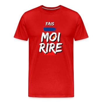 FAIS MOI RIRE - T-shirt bio Premium Homme - rouge - Devant - Damien (186cm)