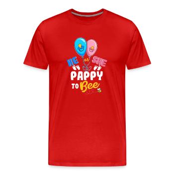 He or She Pappy To Bee Best Dad Ever Fatherhood - Männer Premium Bio T-Shirt - Rot - Vorne - Damien (186cm)