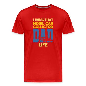 Living That Model Car Collector Dad Life Sammler - Männer Premium Bio T-Shirt - Rot - Vorne - Damien (186cm)