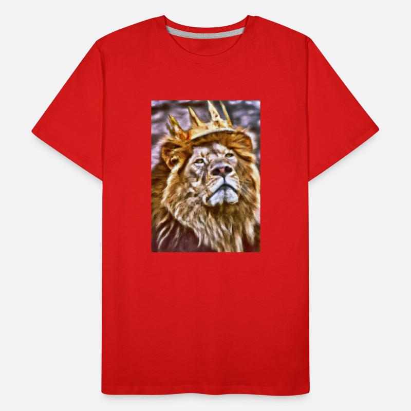 Löwe mit Krone Männer Premium Bio T-Shirt