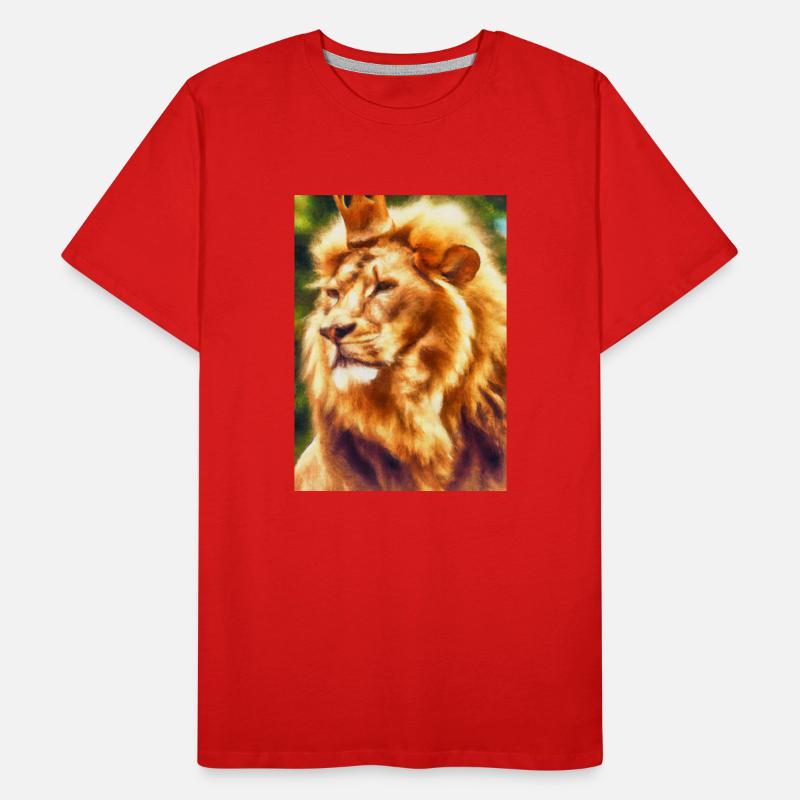 Löwe mit Krone Männer Premium Bio T-Shirt