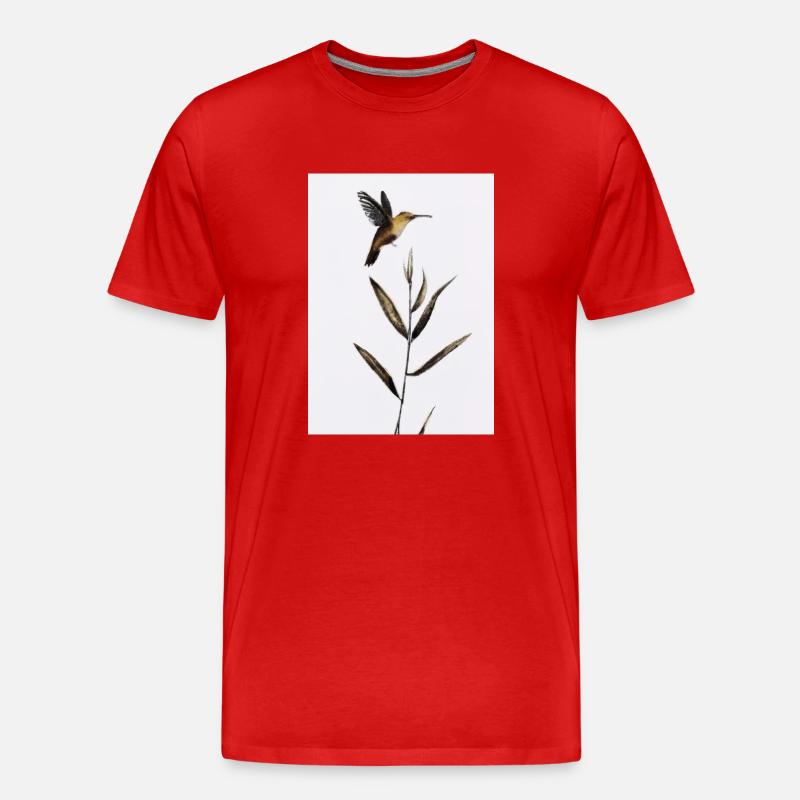 Abstrakter Vogel - Männer Premium Bio T-Shirt - Rot