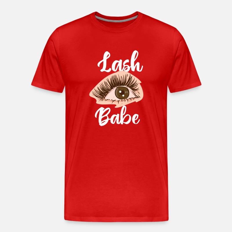 Wimpern-Babe - Männer Premium Bio T-Shirt - Rot