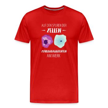 Zytologie und Zellen - Männer Premium Bio T-Shirt - Rot - Vorne - Damien (186cm)