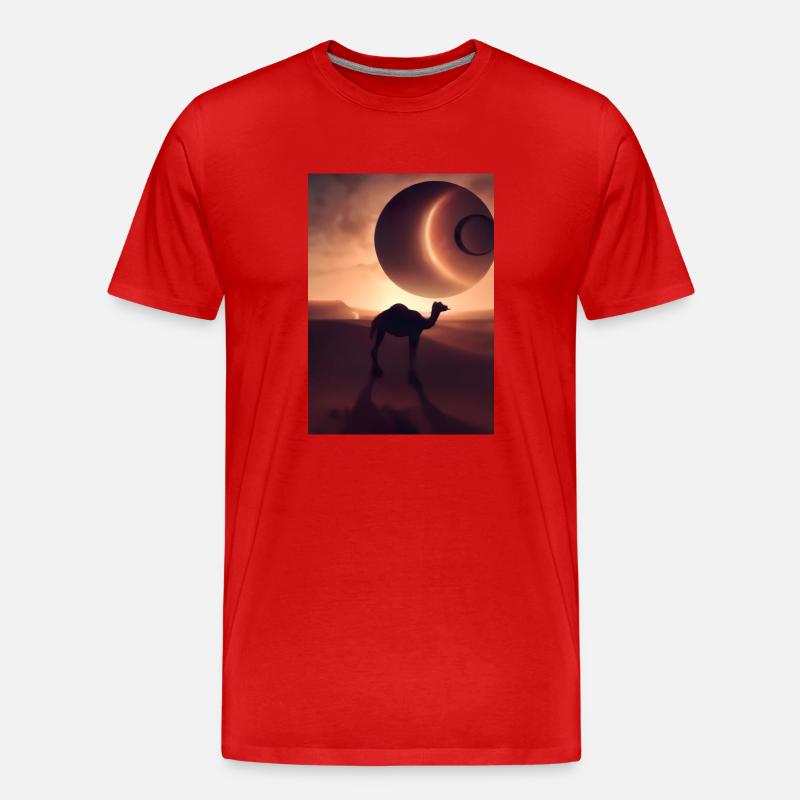 Kamel Wüstenplanet - Männer Premium Bio T-Shirt - Rot
