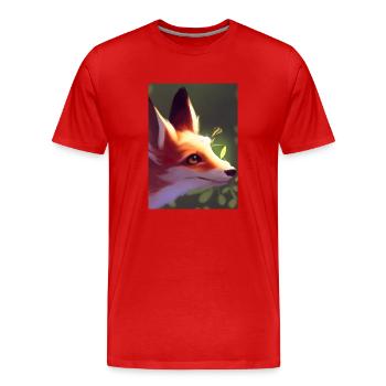 Niedliche Fuchs-Malerei - Männer Premium Bio T-Shirt - Rot - Vorne - Damien (186cm)